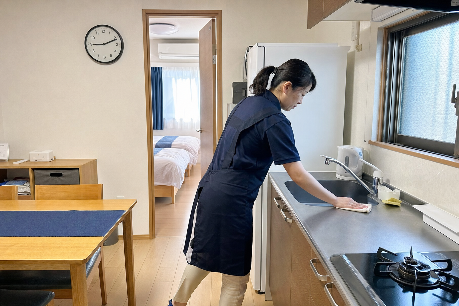 民泊清掃の時間目安と標準時間表｜人数配置・作業枠の決め方